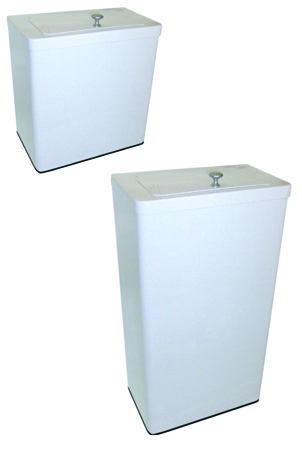 white-epoxy-coated-sanitary-bin-with-flat-lid
